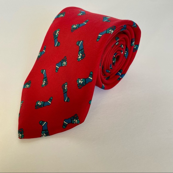 HOLIDAY stockings lands’ end tie, patterned, - Picture 2 of 6